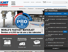 Tablet Screenshot of kmt-waterjet.es